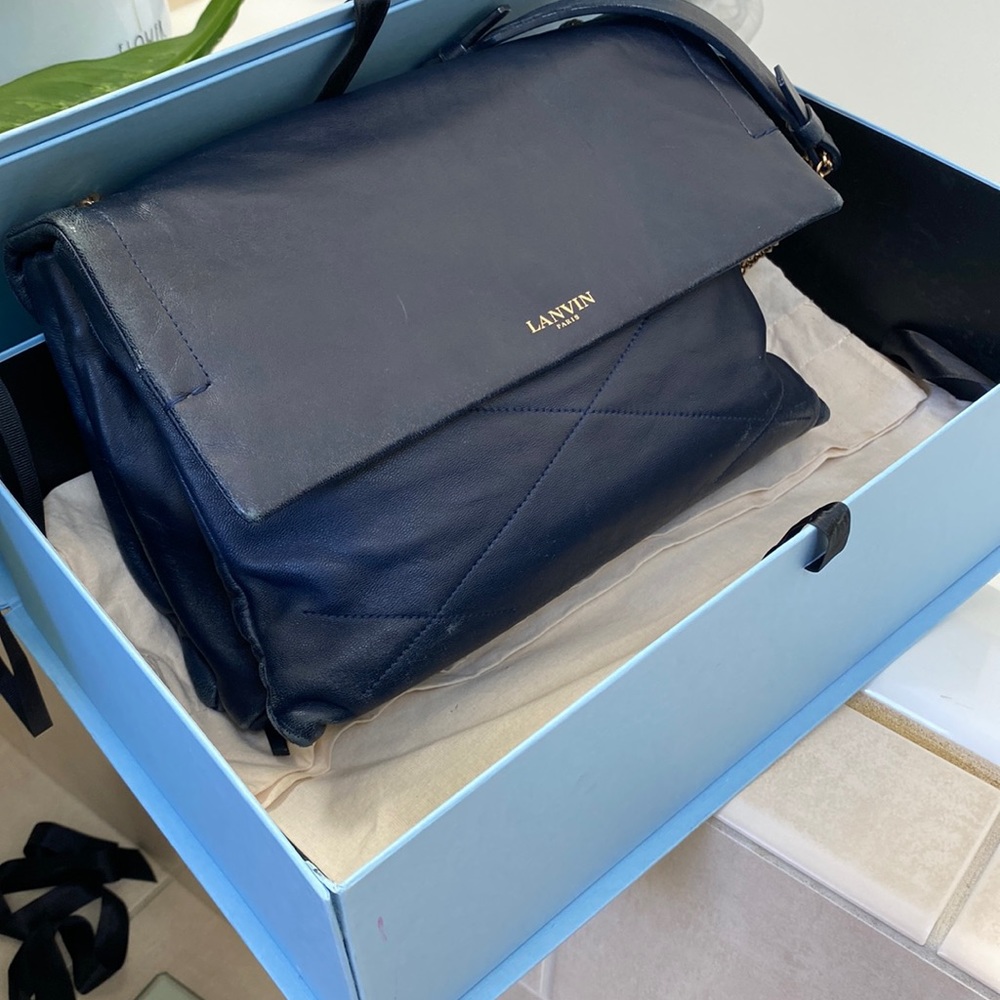 Lanvin sugar bag in Navy Blue.